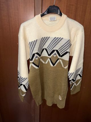 Maglione Subalpino Beige/Verde Oliva