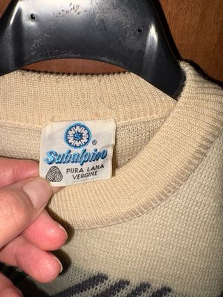 Maglione Subalpino Beige/Verde Oliva