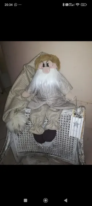 Decorazione natalizia Babbo Natale in stile shabby