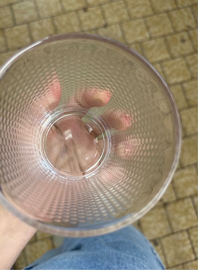 6 bicchieri in vetro testurizzato