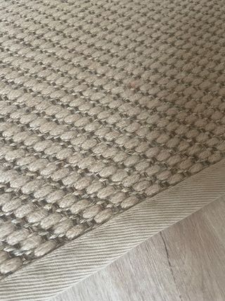 Tappeto in juta intrecciata beige e marrone