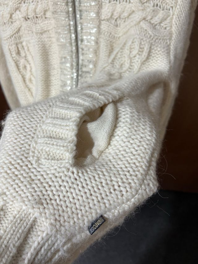 Just Cavalli Felpa Zip Beige vintage