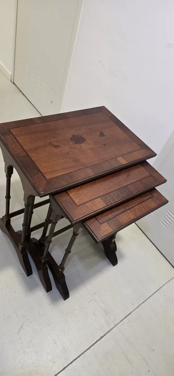 Juego 3 Mesitas Madera Marrón 55x37,46x37,37x37