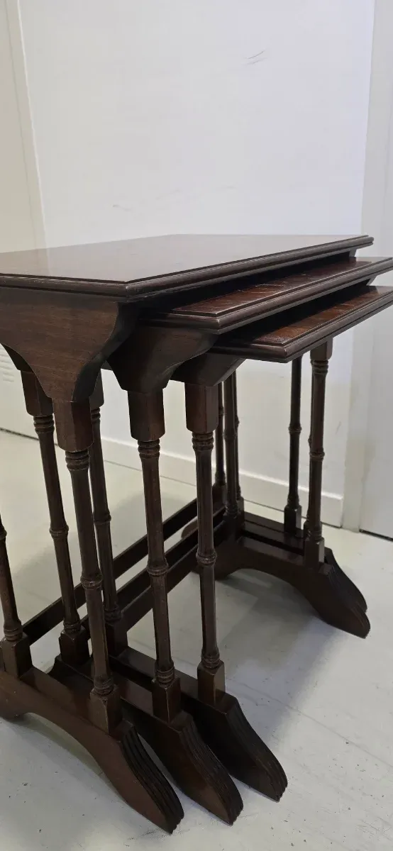 Juego 3 Mesitas Madera Marrón 55x37,46x37,37x37