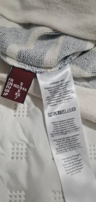 Sudadera de rayas azul y blanco para mujer