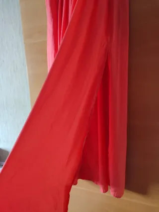 Falda larga verano naranja/rosa