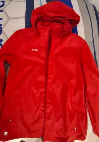Chubasquero niño Kipsta rojo