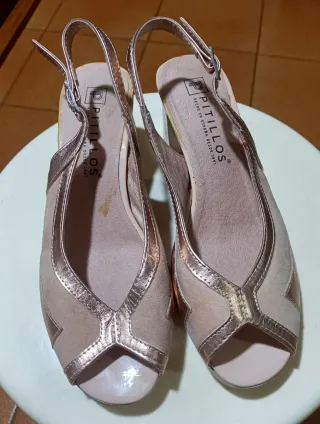 Sandalias Pitillos Tacón Bajo Talla 37