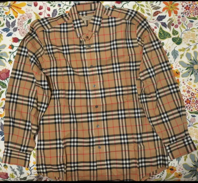 OFERTA Camisa Burberry Original Beige Multicolor