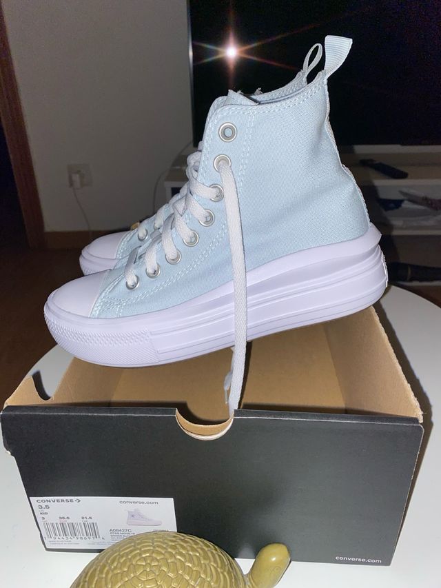 Converse Altas Azul Claro Pastel Talla 36