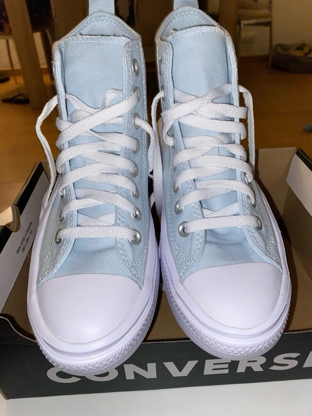Converse Altas Azul Claro Pastel Talla 36