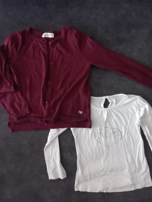 Conjunto Chaqueta Burdeos y Camiseta 5-6 Años