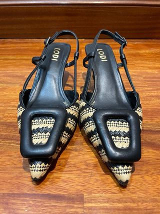 Zapatos tacón LODI beige/negro Talla 36