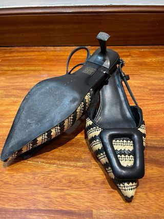 Zapatos tacón LODI beige/negro Talla 36