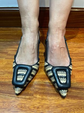 Zapatos tacón LODI beige/negro Talla 36