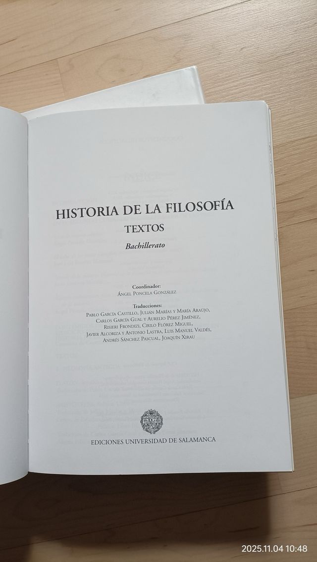 Historia de la filosofía. 9ª Edicción contenido...