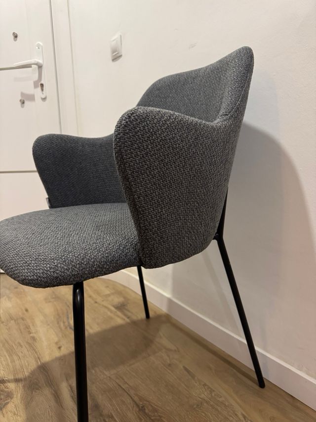 Juego de 2 sillas tapizadas