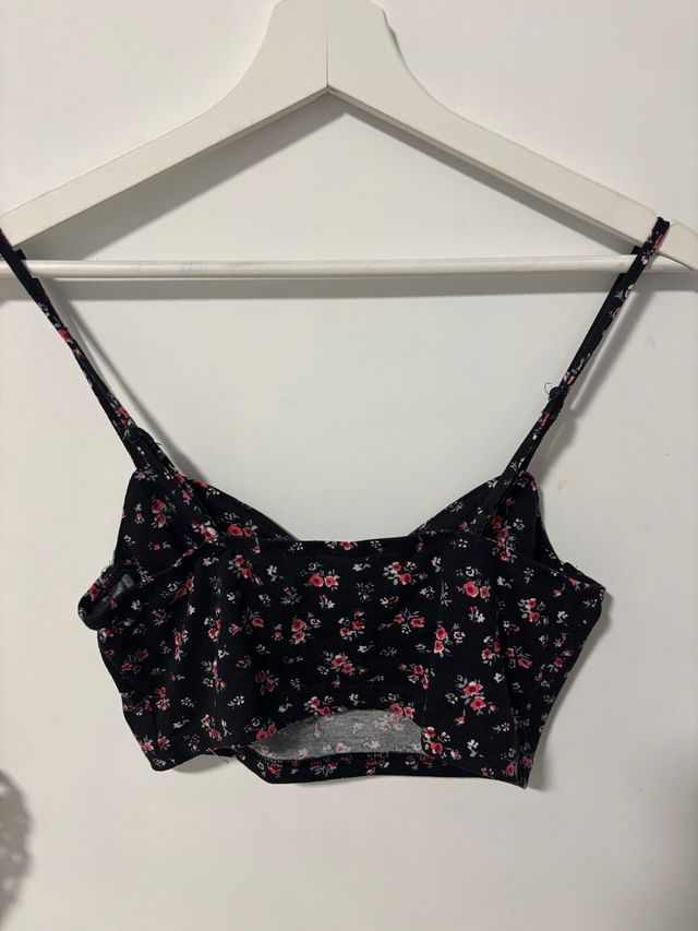 Top crop floral mujer talla 36