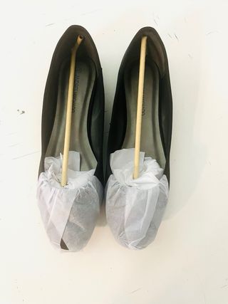 Bailarinas raso negro talla 46