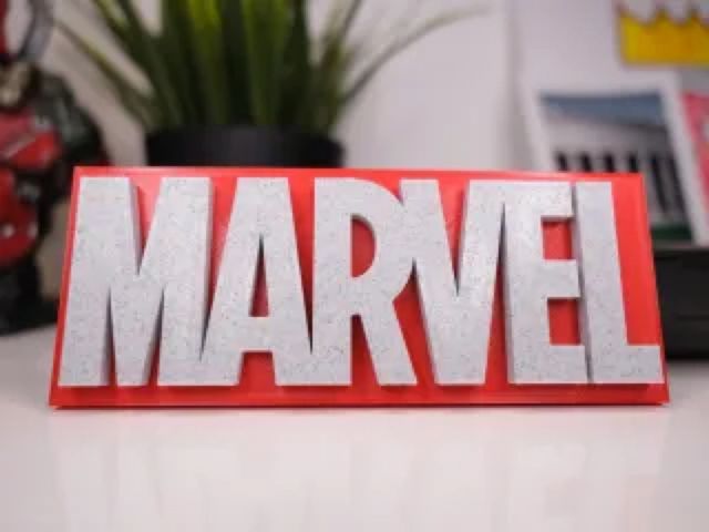 Logo MARVEL stampa 3D
