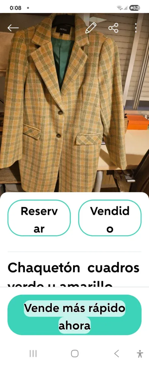 Pack 2 Chaquetones cuadros verde y amarillo y neg