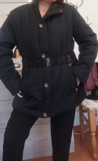 Giubbotto donna nero con cintura XL