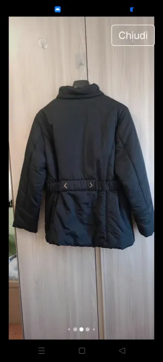 Giubbotto donna nero con cintura XL