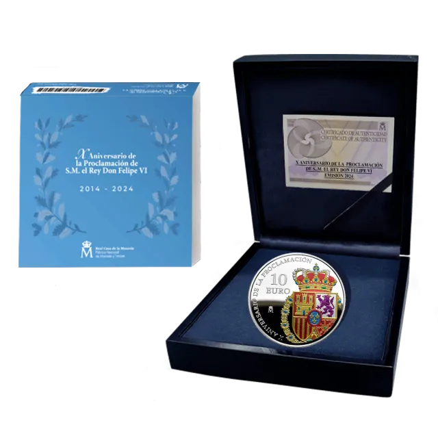 3 Monedas 10 Euros Plata España 2024-2025