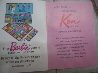 Catalogo Barbie e Ken 1961