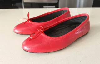 Bailarinas de piel rojas Talla 34