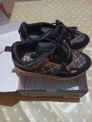 Scarpe donna Cavalli Class 37 nero/oro