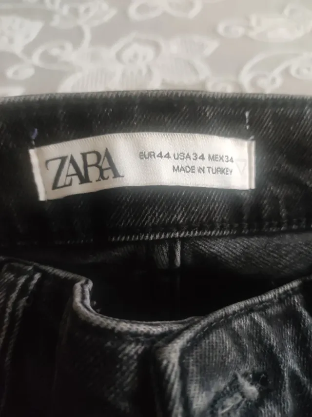 Vaqueros Zara Hombre Negros Desgastados