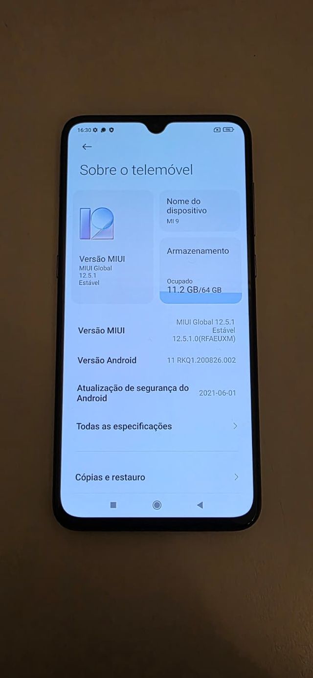 Telemóvel Xiaomi Mi 9 64GB Preto