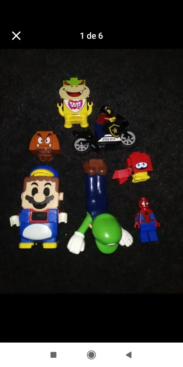 Lote Figuras Lego Super Mario y Spiderman