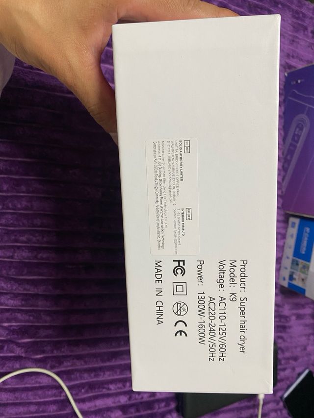 Secador de Pelo Fenteer Alta Velocidad