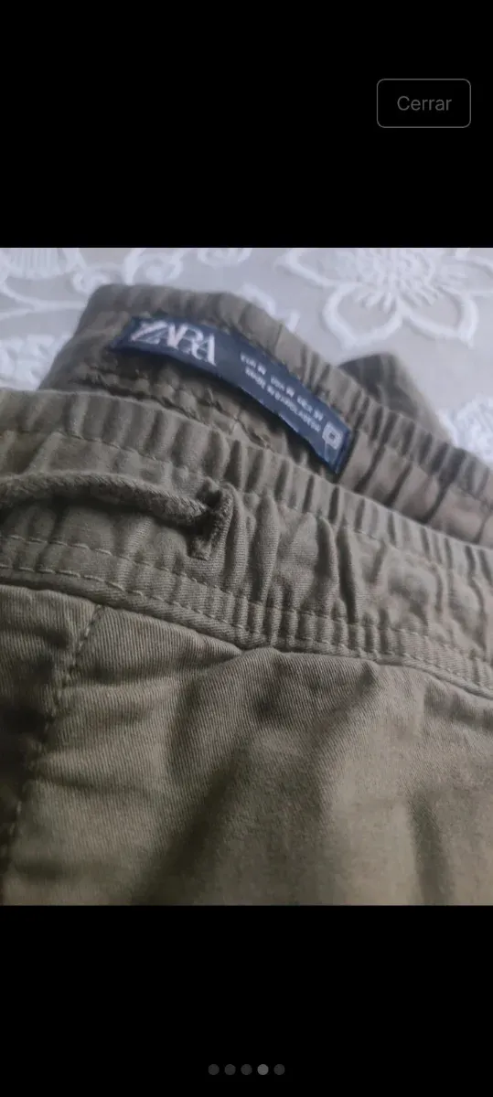 Pantalones cargo verde militar hombre