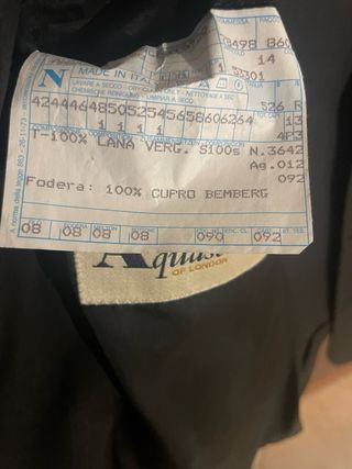 Abito Sartoriale Vintage Aquascutum Grigio Scuro