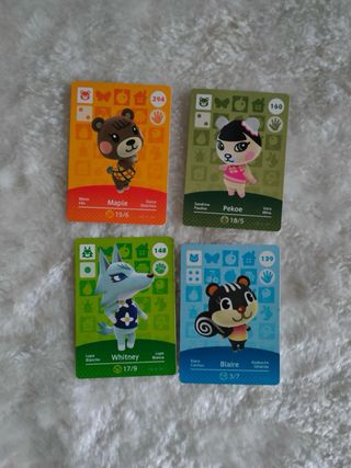 Animal Crossing amiibo cards Nintendo maple pekoe