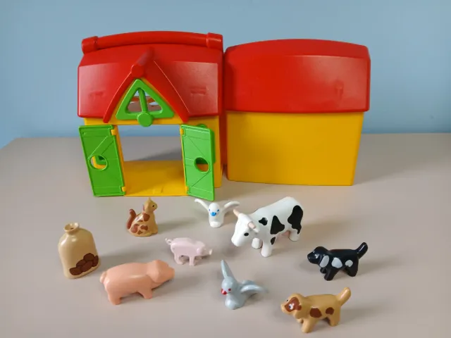 Granja maletín 1.2.3 Playmobil con animales