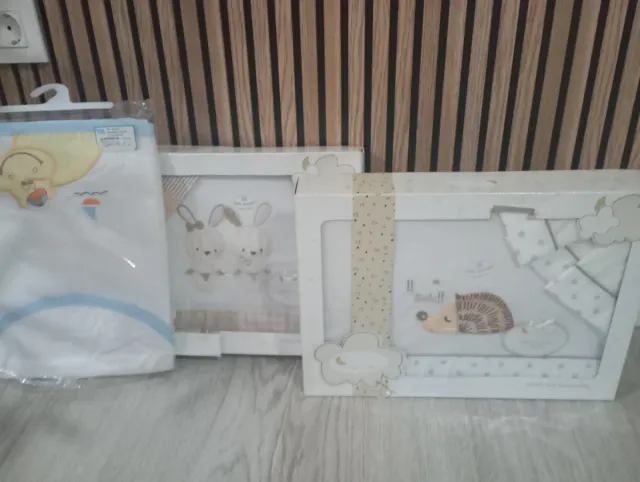 Juego de sábanas cuna algodón 100% + funda coche