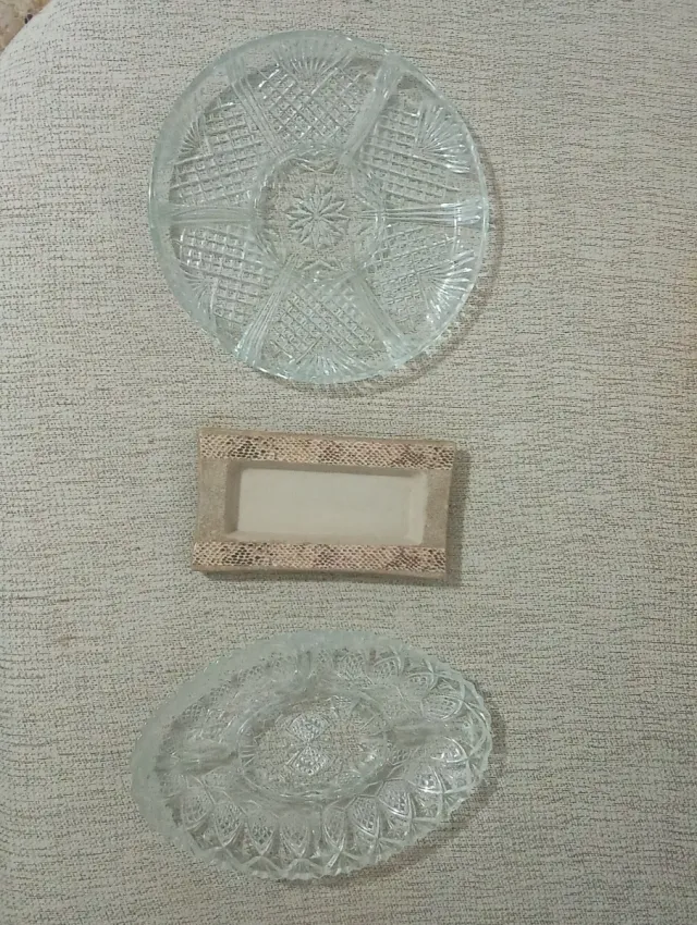 Juego de 3 piezas de vidrio