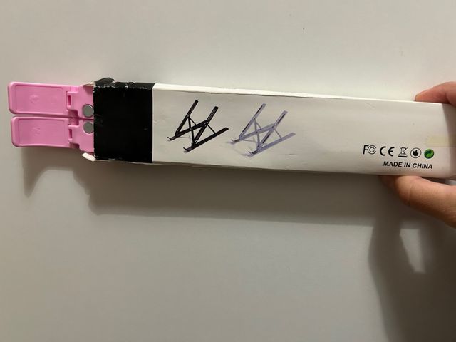 Soporte para portátil plegable rosa