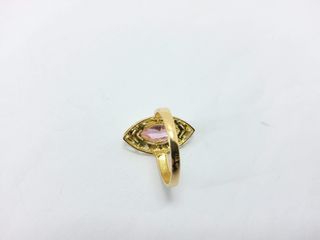 sortija oro 18k con piedra con circonita