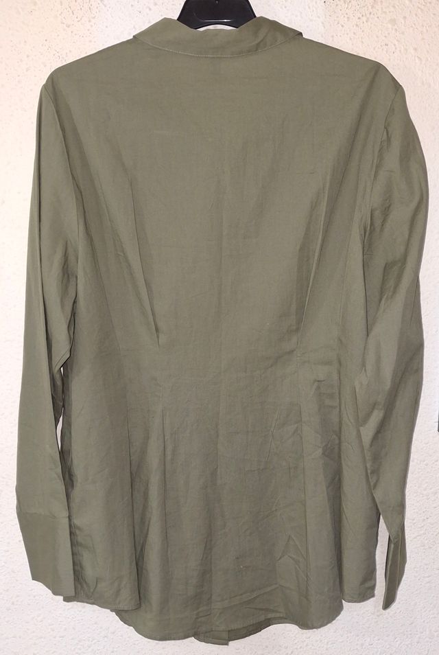 Camisa H&M Verde Oliva Talla XL