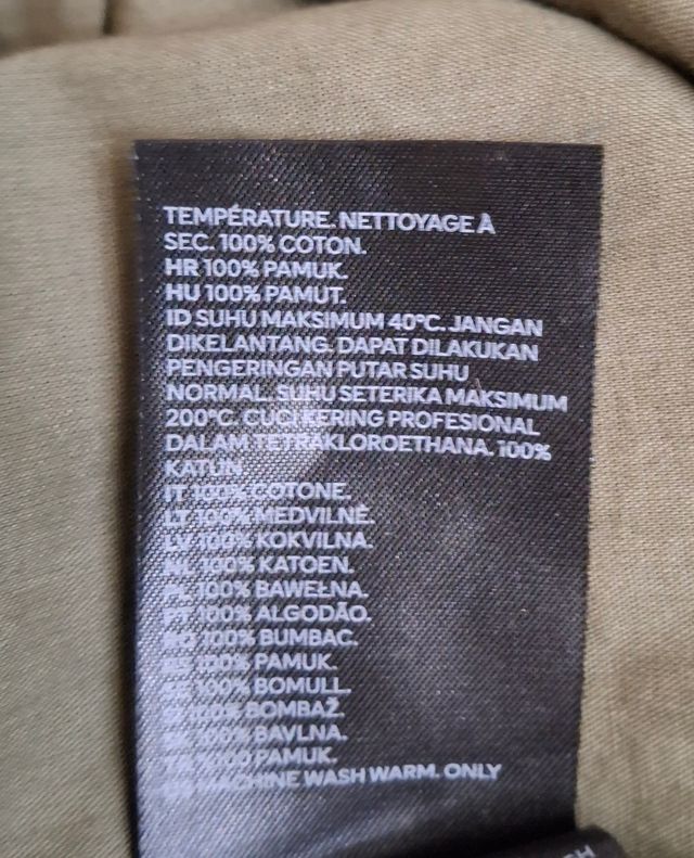 Camisa H&M Verde Oliva Talla XL