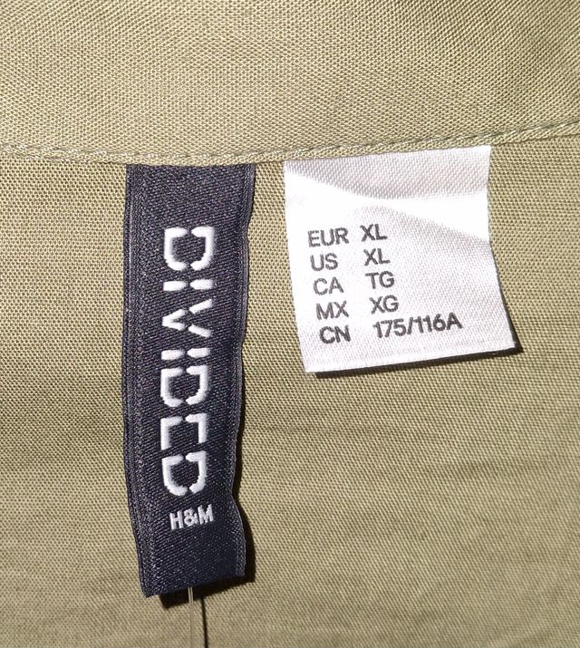 Camisa H&M Verde Oliva Talla XL