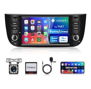 Pantalla Carplay Fiat Punto Android 13