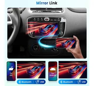 Pantalla Carplay Fiat Punto Android 13