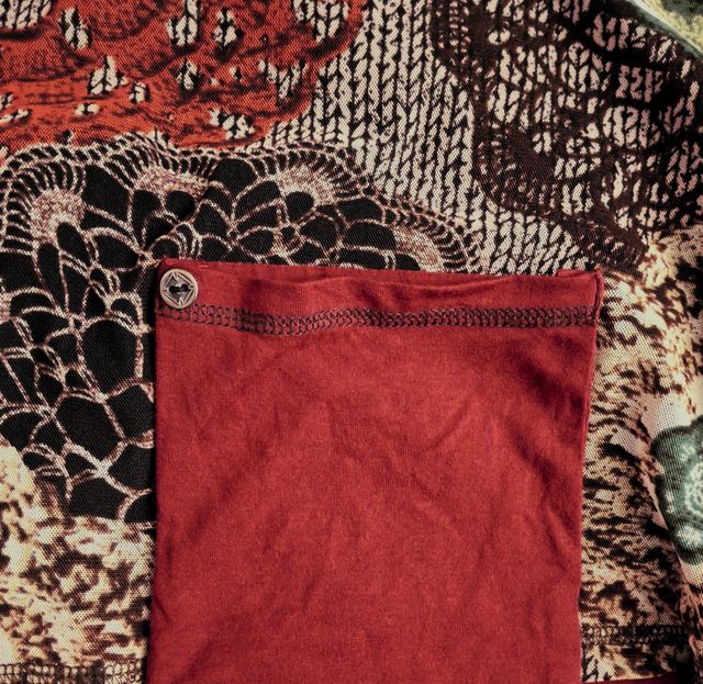 Túnica Viviane roja y multicolor