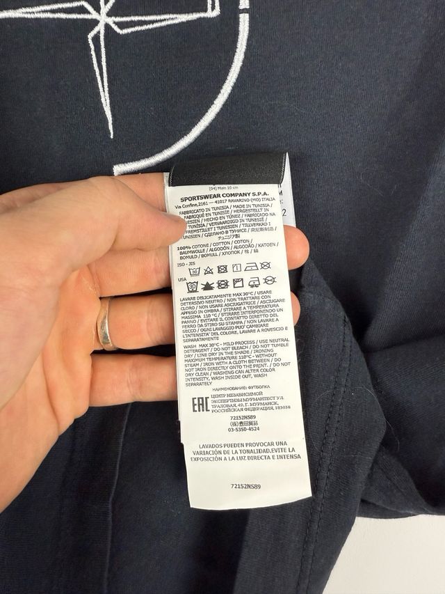 Blu Stone Island printed t-shirt